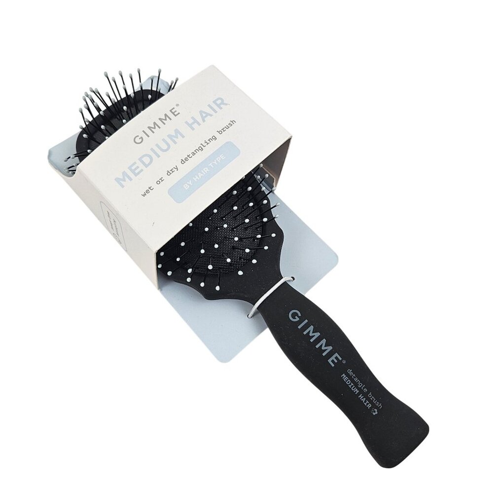 Gimme Detangling Hair Brush Medium Hair Wet or Dry Comfort Grip Handle NIP